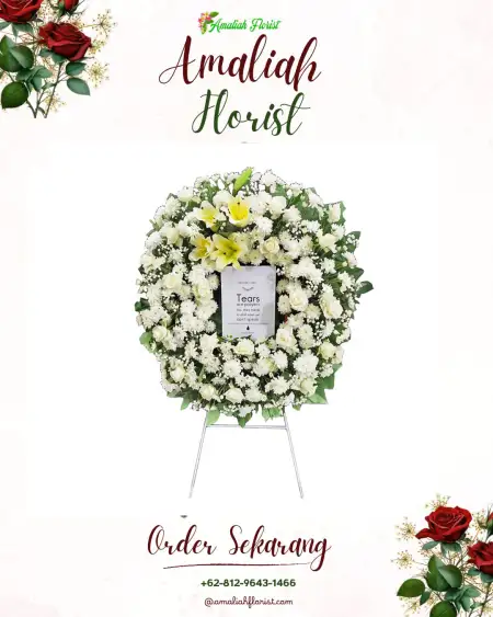 Krans Bunga Duka Sesetan
