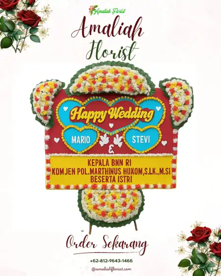 Papan Bunga Pernikahan Sesetan
